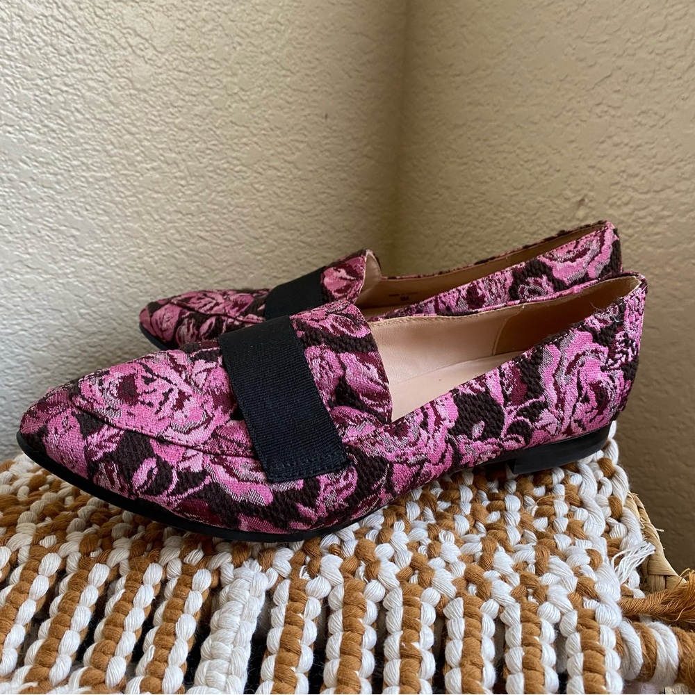Kate Spade New York Corina Floral Rose Brocade Loafer Tapestry Pink